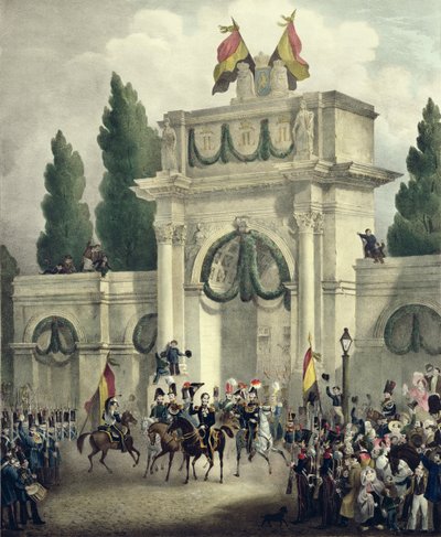 Entrada del Príncipe Leopoldo de Sajonia-Coburgo-Gotha en Bruselas, 21 de julio de 1831 de Gustave Adolphe Simoneau